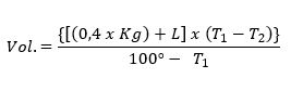 Equazione per il calcolo dell'acqua nel infusione all'inglese